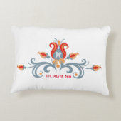 Scandinavische Volkskunst Oma en Opa Kussen (Achterkant)