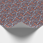 Scandinavische volkskunst  patroon cadeaupapier (Hoek)