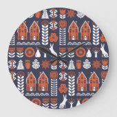 Scandinavische volkskunst  patroon grote klok (Voorkant)