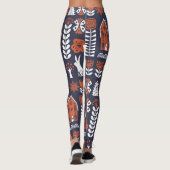 Scandinavische volkskunst  patroon leggings (Achterkant)
