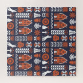 Scandinavische volkskunst  patroon legpuzzel (Horizontaal)