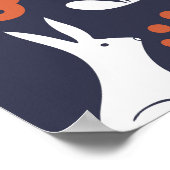 Scandinavische volkskunst  patroon poster (Hoek)