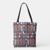 Scandinavische volkskunst patroon tote bag (Achterkant)