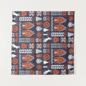 Scandinavische volkskunst  patroon wandkleed (Voorkant (horizontaal))