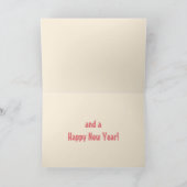 Scandinavische volkskunst rode vos kerst feestdagen kaart (Binnen)