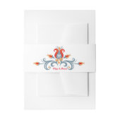 Scandinavische volkskunst rood/blauw uitnodigingen wikkel (Voorkant Voorbeeld)