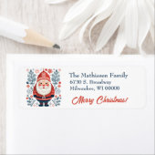 Scandinavische volkskunst sinterklaas retouradres etiket (Insitu)