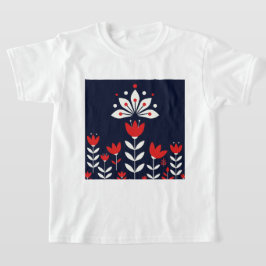 Scandinavische volkskunst t-shirt