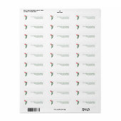 Scandinavische Volkskunst Tulp Bruiloft Bloemstuk Etiket (Full Sheet)