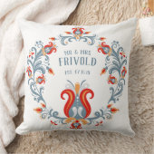 Scandinavische volkskunst Velkommen kussen (Deken)