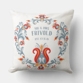 Scandinavische volkskunst Velkommen kussen (Voorkant)