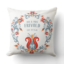 Scandinavische volkskunst Velkommen kussen