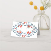 Scandinavische volkskunst Velkommen Place Cards Plaatskaartje (Voorkant)