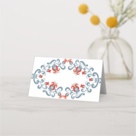 Scandinavische volkskunst Velkommen Place Cards Plaatskaartje