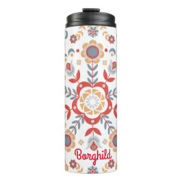 Scandinavische volkskunst Velkommen tafelloper Thermosbeker