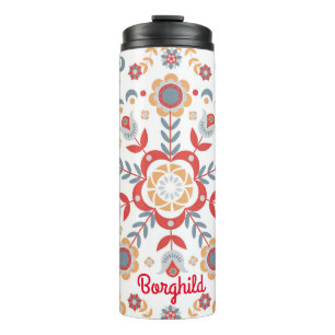 Scandinavische volkskunst Velkommen tafelloper Thermosbeker