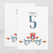 Scandinavische Volkskunst Welkom Tafelnummer (Voorkant / Achterkant)