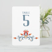 Scandinavische Volkskunst Welkom Tafelnummer (Staand voorkant)