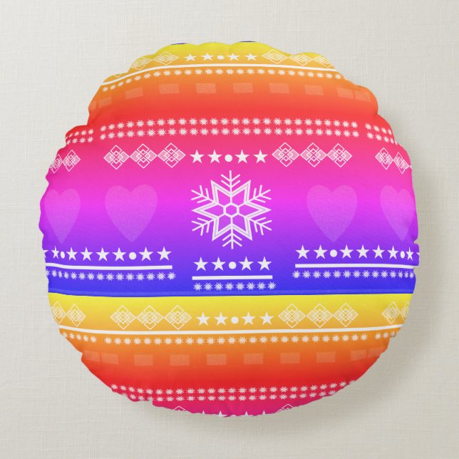 scandinavische vormgeving , landstijl rond kussen (Voorkant)