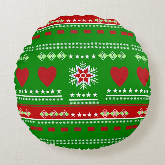 scandinavische vormgeving , landstijl rond kussen (Voorkant)