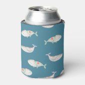 Scandinavische walvis, zee dierpatroon blikjeskoeler (Blikje Voorkant)