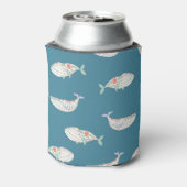 Scandinavische walvis, zee dierpatroon blikjeskoeler (Blikje Achterkant)