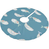Scandinavische walvis, zee dierpatroon kerstboom rok (Gekanteld)