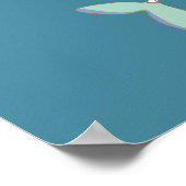 Scandinavische walvis, zee dierpatroon poster (Hoek)