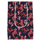 Scandinavische Waterverf Dala Horse Medium Cadeauzakje (Achterkant)