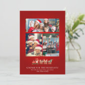 Scandinavische Waterverf Kerstmis foto's Kaart (Staand voorkant)