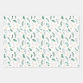 Scandinavische Waterverf Kinder kerst Inpakpapier Vel (Voorkant 3)