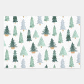 Scandinavische Waterverf Kinder kerst Inpakpapier Vel (Voorkant 2)