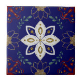 Scandinavische Waterverf van Floral Design Folk Tegeltje (Voorkant)