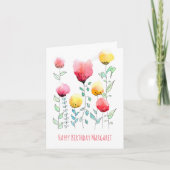 Scandinavische Wildlowers Leuke Gepersonaliseerde  Kaart (Voorkant)