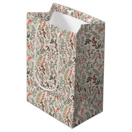 Scandinavische winter bloemen en bessen vakantie medium cadeauzakje