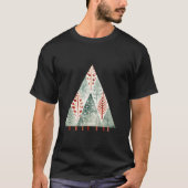 Scandinavische Winter Boho Kerstboom Wom T-shirt (Voorkant)