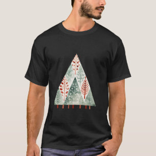 Scandinavische Winter Boho Kerstboom Wom T-shirt