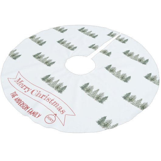 Scandinavische winter dennenboom Kerstmis Kerstboom Rok (Gekanteld)
