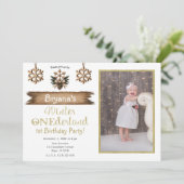 Scandinavische winter ONE Derland 1 1e verjaardag Kaart (Staand voorkant)