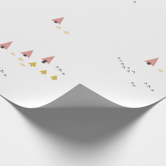 Scandinavische winterpine-kerstcadeautjes cadeaupapier (Hoek)