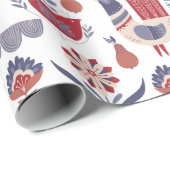 Scandinavische wintervogels cadeaupapier (Rol Hoek)