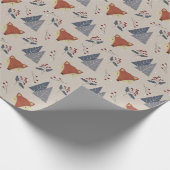 Scandinavische Wintervos & Hulstbos Cadeaupapier (Hoek)