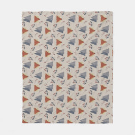 Scandinavische Wintervos & Hulstbos Fleece Deken