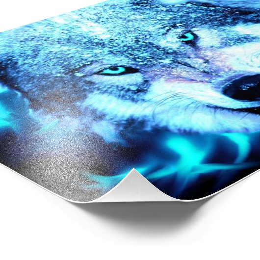 Scandinavische wolf foto afdruk (Hoek)