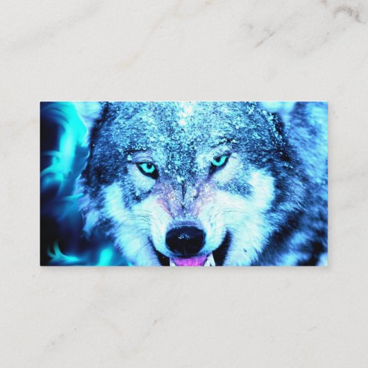 Scandinavische wolf visitekaartje (Achterkant)