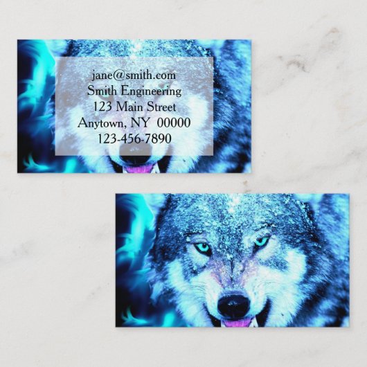 Scandinavische wolf visitekaartje (Voorkant / Achterkant)