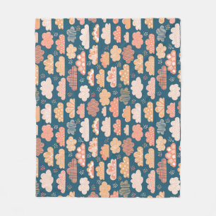 Scandinavische wolken: gouden kinderachtige patron fleece deken