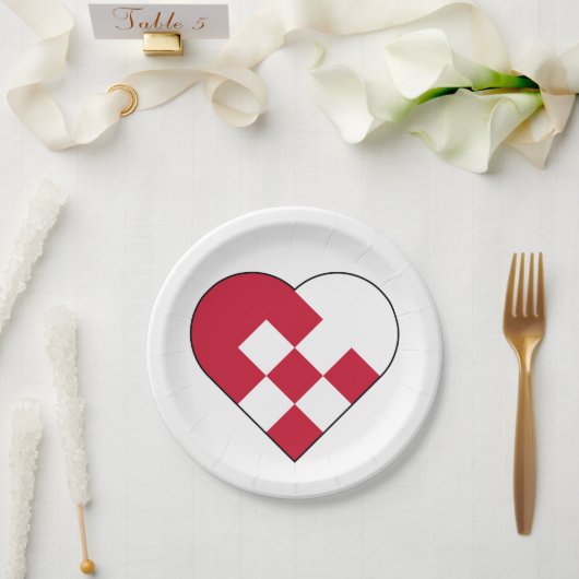 Scandinavische Yule Hear Papieren Bordje (Huwelijk)