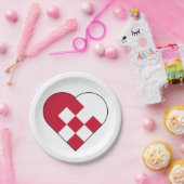 Scandinavische Yule Hear Papieren Bordje (Feest)