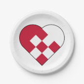 Scandinavische Yule Hear Papieren Bordje (Voorkant)